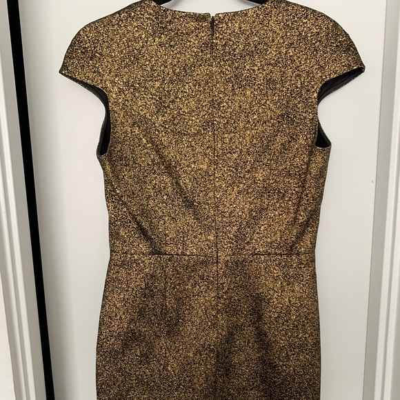 DVF Hadlie Two Gold/Black Mini Dress - Picture 4 of 8